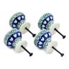 Polmedia Polish Pottery Set of 4 Drawer Pull Knobs - Light Hearted Pattern Handmade in Boleslawiec Poland by Ceramika Artystyczna + Certificate of Authenticity view 4