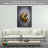 3D Metal Effect Canvas Wall Art, Fist Canvas Wall Art for Men Bedroom, Modern Silver Wall Canvas Art for Living Room, Framed Canvas Wall Art, Valentine's Day Wall Pictures for Bedroom 28x40 Inches view 2