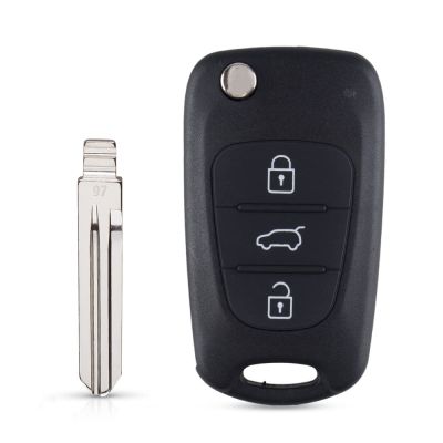LadyCent 3 Buttons Flip Folding Remote Auto Car Key Shell Blanks Case, for Kia Rio 3 Picanto Soul Ceed Cerato Sportage K2 K3 K5,Model 2