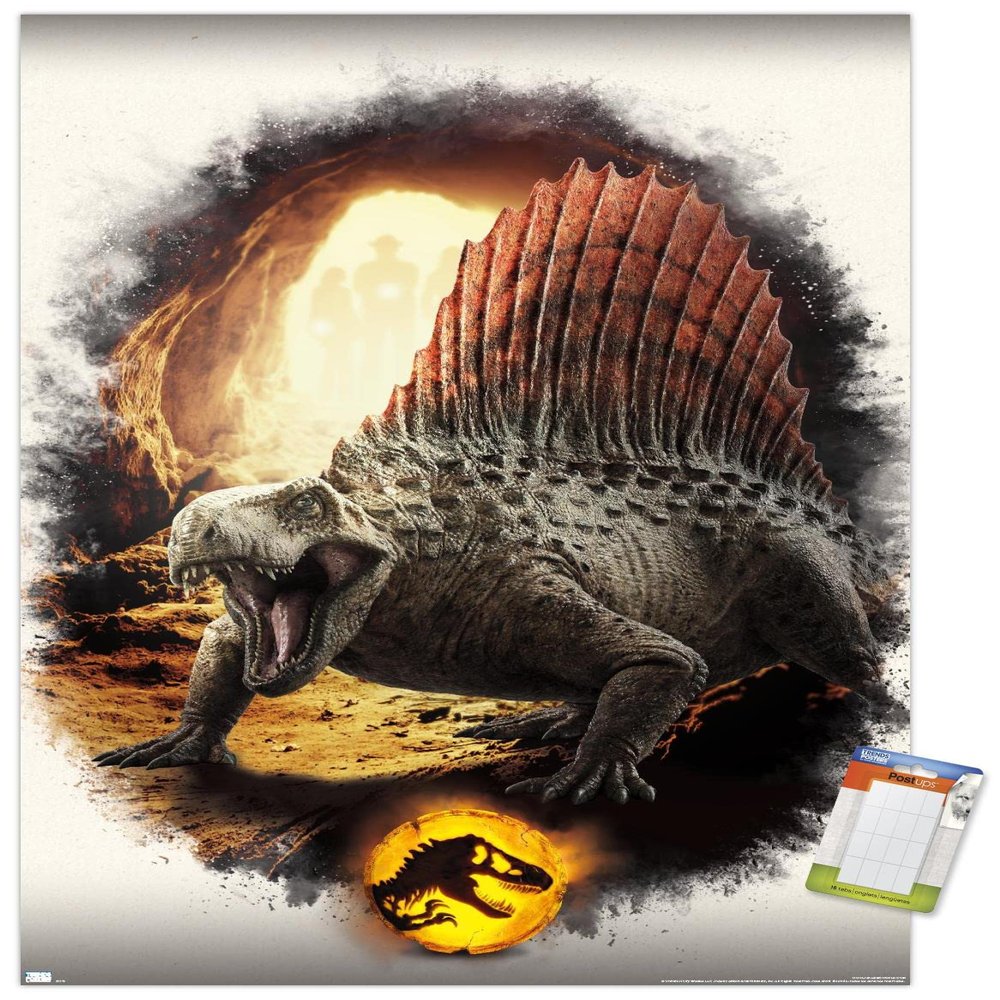 Trends International Jurassic World: Dominion - Dimetrodon Focal Wall Poster, 14.725" x 22.375", Premium Poster & Mount Bundle