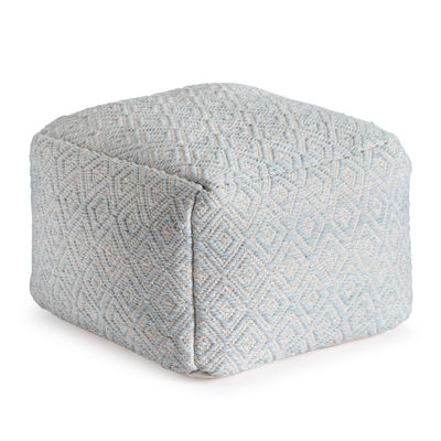 Anji Mountain 22"x22"x16" Handmade & Handcrafted Ottoman Pouf Comfortable Pouf Ottoman Foot Rest & Home Dcor Accent for Living Room, Bedroom, Nursery, Kids Room, Patio - Cherokee Arctic