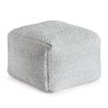 Anji Mountain 22"x22"x16" Handmade & Handcrafted Ottoman Pouf Comfortable Pouf Ottoman Foot Rest & Home Dcor Accent for Living Room, Bedroom, Nursery, Kids Room, Patio - Cherokee Arctic view 1