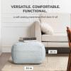 Anji Mountain 22"x22"x16" Handmade & Handcrafted Ottoman Pouf Comfortable Pouf Ottoman Foot Rest & Home Dcor Accent for Living Room, Bedroom, Nursery, Kids Room, Patio - Cherokee Arctic view 4