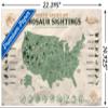Trends International Jurassic World: Dominion - North American Dinosaur Map Wall Poster, 14.725" x 22.375", Premium Unframed Version view 3