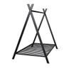 Twin Size Metal Floor Play House Bed with Slat for Kids Girls Boys, House Teepee Bed Tent Bed Frame No Box Spring Needed (Black-Metal#66) view 4