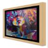 10x10 Frame Natural Wood With Black Mat | 13x13 Frame Matted to 10x10 | Display Your Photo Under UV Acrylic Shatter Guard Front, with Foam Board Backing and Wall Hanging Hardware - Wall Frame Square view 2