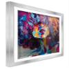 10x10 Frame Silver Wood With White Mat | 13x13 Frame Matted to 10x10 | Display Your Photo Under UV Acrylic Shatter Guard Front, with Foam Board Backing and Wall Hanging Hardware - Wall Frame Square view 2