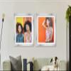 10x10 Frame Silver Wood With White Mat | 13x13 Frame Matted to 10x10 | Display Your Photo Under UV Acrylic Shatter Guard Front, with Foam Board Backing and Wall Hanging Hardware - Wall Frame Square view 3