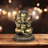 Brass Ganesha Statue Sculpture Idol Figurine 8" Antique Traditional Indian Home Dcor Accents view 2
