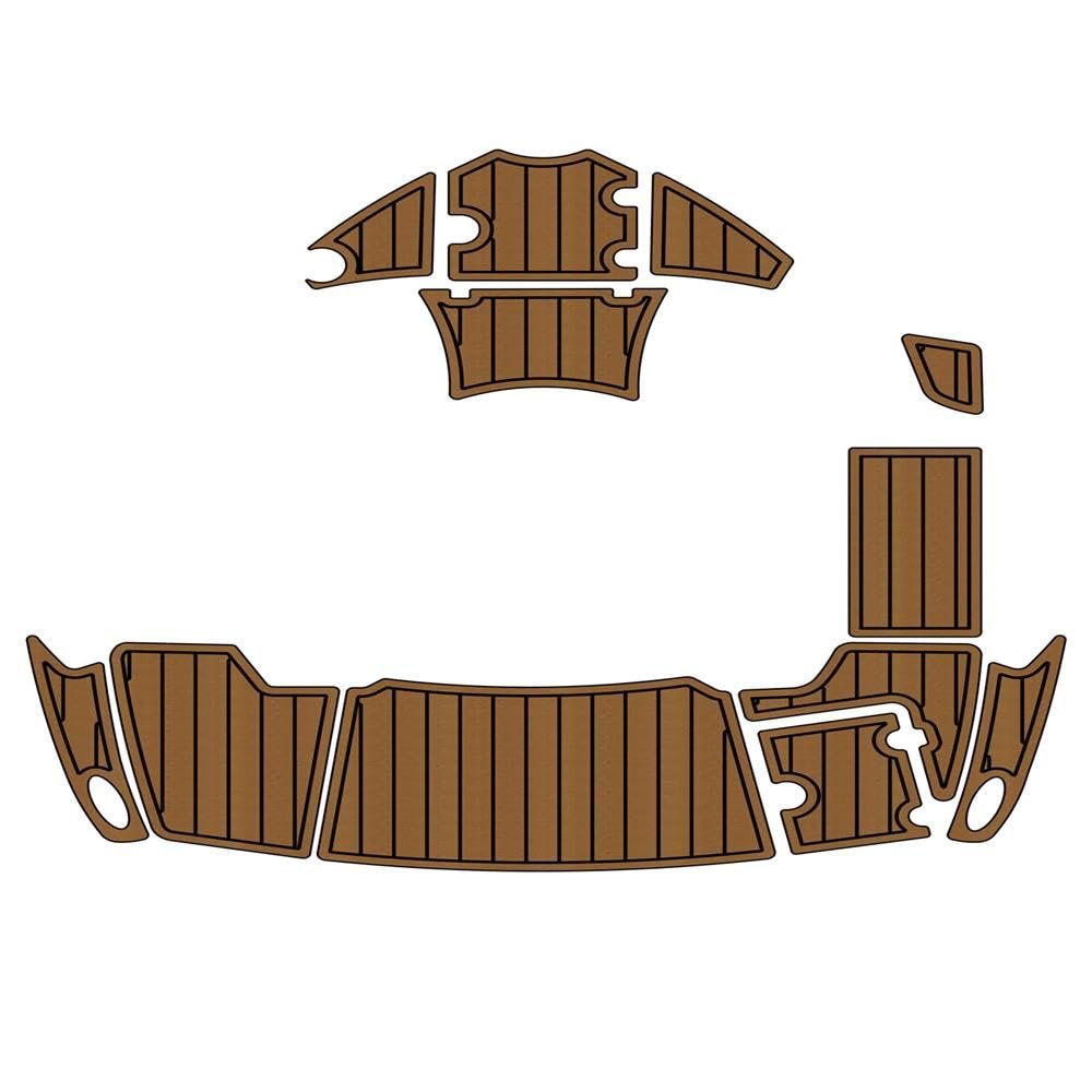 Boat EVA Faux Teak Decking Floor Compatible with 2011 Chaparral 224 Swim Platform Bow Boat EVA Foam Faux Teak Deck Floor Pad Mat