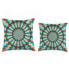 Cool Optical Illusion Crazy Vibrant Colors Design Throw Pillow view 3