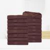 Ample Decor Bath Towels Pack of 16 600 GSM 100% Cotton, Absorbent Soft Premium Quality Machine Washable, Oeko Tex Certified, for Bathroom, Hotel, Spa, Gym, Kitchen - Brown - 30 X 54 Inch view 2