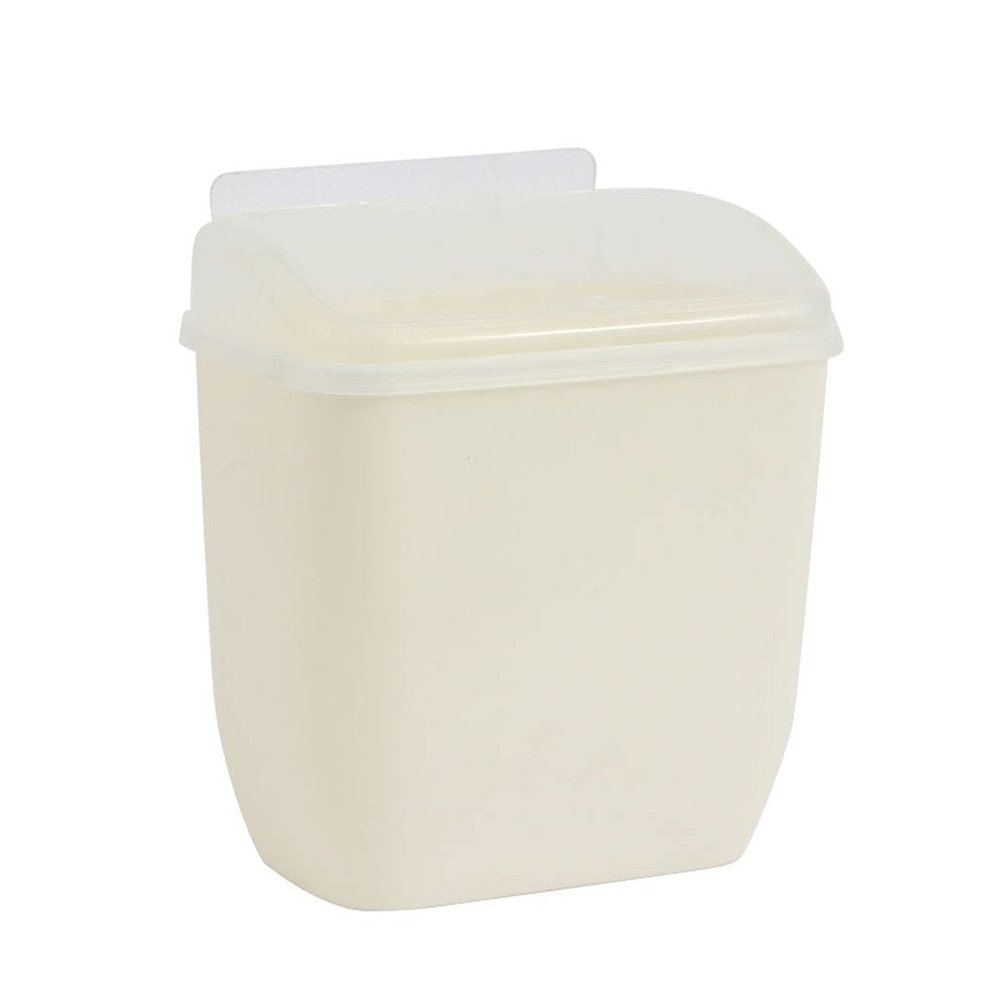 YUHUAWF Trash Garbage Can Seamless Sticker Trash Can Trash Can Kitchen Storage Bin Free Perforated Seam Wall-Mounted Trash Can Storage Rack with Lid