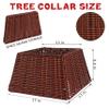 Blissun Christmas Tree Collar, Plastic Rattan Xmas Tree Ring, Farmhouse Christmas Tree Collar, Christmas Tree Skirt for Artificial Christmas Trees Decoration, Red & Black view 2