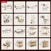 Antique Brass Luxury Bathroom Accessory Paper Holder Toilet Brush Rack Commodity Basket Shelf Soap Dish Towel Ring,Hair Dryer Holder view 2