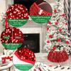 Blissun Christmas Tree Collar, Sequin Christmas Tree Skirt, Foldable Tree Ring, Xmas Tree Stand Base Cover for Christmas Tree Decoration, Round Red view 3