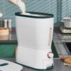 Food Storage Large Cereal DispenserCountertop Placement Dry Food Dispenser Storage Tank One-click Output Smart Rice Bucket Sealed (Color : White-6kg) view 2