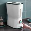 Food Storage Large Cereal DispenserCountertop Placement Dry Food Dispenser Storage Tank One-click Output Smart Rice Bucket Sealed (Color : White-6kg) view 4