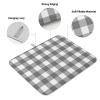 Gray Check Plaid Dish Drying Mats for Kitchen Counter, Geometric Grey White Microfiber Absorbent Dish Drainer/Rack Mat, Reversible Hangding Quick Drying kitchen Drying Mat, 18x24inch Machine Washable view 2