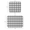 Gray Check Plaid Dish Drying Mats for Kitchen Counter, Geometric Grey White Microfiber Absorbent Dish Drainer/Rack Mat, Reversible Hangding Quick Drying kitchen Drying Mat, 18x24inch Machine Washable view 3