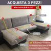 VEAIA Sectional Sofa Covers for Dogs Living Room L U Shape Right Side Stretch Elastic L-Type Sofa Slipcovers 1 2 3 4 Seat Couch Slipcover Shaped Chaise Recliners Sofa Protector view 3