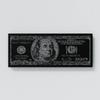100 Bill Silver Canvas Art - Hundred Benjamin Franklin Money Cash Home Decor Print Poster Painting Large 40x16" / 0.75" | Sense Canvas view 4