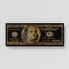 100 Bill Gold Canvas Art - Hundred Benjamin Franklin Money Cash Home Decor Print Poster Painting Small 20x8'' / 0.75'' | Sense, Gold Frank view 4