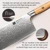 XINZUO Cleaver Knife 7.5 Inch, 73 Layer Damascus Steel Powder Steel Core Chinese Chef's Knife, Multifunction Vegetable Meat Slicing Knife with Olive Wood Handle -Lan Series view 4