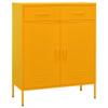 YITHOPI Garage Cabinet, Buffet Cabinet, Dining Room Console, File Cabinet Bookcase Storage Cabinet Mustard Yellow 31.5"x13.8"x40" Steel for Garage, Office, Kitchen, Laundry&Utility Room view 1