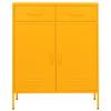 YITHOPI Garage Cabinet, Buffet Cabinet, Dining Room Console, File Cabinet Bookcase Storage Cabinet Mustard Yellow 31.5"x13.8"x40" Steel for Garage, Office, Kitchen, Laundry&Utility Room view 2