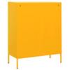YITHOPI Garage Cabinet, Buffet Cabinet, Dining Room Console, File Cabinet Bookcase Storage Cabinet Mustard Yellow 31.5"x13.8"x40" Steel for Garage, Office, Kitchen, Laundry&Utility Room view 4
