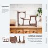 Antique Wooden Display Shelf Desktop Shelf Freestanding Wooden Small Bookshelf Desk Organizer Display Rack for Home Office Dorm view 3