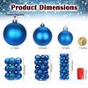 3.15" Navy Blue Christmas Ornaments 12 Pcs Shatterproof Christmas Ball Ornaments Set Large Blue Ornament for Xmas Tree Halloween Holiday Party view 3
