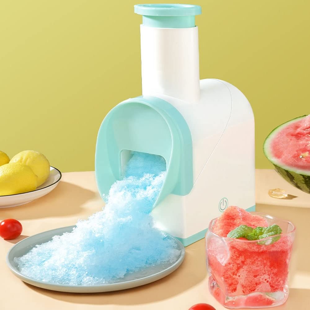 Electric Ice Crusher, Usb Electric Ice Shaver, Snow Cone Machine Maker, for Blending Slushie, Cocktail, Frappe, Iced Tea and Coffee