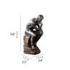 10" Resin The Thinker Statue Famous Thinking Man Sculptures Premium Collectible Figurine Home Decor Art Crafts Gifts (Color : Silver) view 2