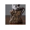 10" Resin The Thinker Statue Famous Thinking Man Sculptures Premium Collectible Figurine Home Decor Art Crafts Gifts (Color : Silver) view 3