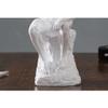 10" Resin The Thinker Statue Famous Thinking Man Sculptures Premium Collectible Figurine Home Decor Art Crafts Gifts (Color : Silver) view 4