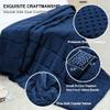 Alomidds Weighted Blanket, Luxury Velvet Weighted Blankets for Adults and Kids,Warm and Breathable Soft and Comfort Minky, Heavy Blanket with Premium Glass Beads (48"x72",12lbs Twin Size - Navy) view 2