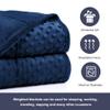 Alomidds Weighted Blanket, Luxury Velvet Weighted Blankets for Adults and Kids,Warm and Breathable Soft and Comfort Minky, Heavy Blanket with Premium Glass Beads (48"x72",12lbs Twin Size - Navy) view 4