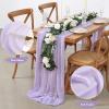 10ft Chiffon Table Runners Pack of 10 Light Purple Gauze Table Swags Bridal Shower Party Sheer Cake Table Fabric for Spring Reception Tables view 2