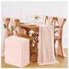 10 Feet Chiffon Table Runner Light Peach 10 Packs 14x120 Inches Chiffon Table Fabric for Spring Wedding Ceremony Baby Shower Party Table Decoration view 1