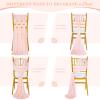 10 Feet Chiffon Table Runner Light Peach 10 Packs 14x120 Inches Chiffon Table Fabric for Spring Wedding Ceremony Baby Shower Party Table Decoration view 4