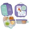 b.box Mini Lunch Box Kids | 4.25 Cup Leak Proof Bento Box for Kids Ages 3+ | 3 Compartment Snack Containers, School Lunch Container, Dishwasher Safe, BPA-Free, PFAS-Free - Lilac Pop view 1