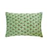 The HomeCentric Decorative Green 12"x18" (30x45 cm) Lumbar Pillow Cover, Linen Ribbon & Pearl Embroidery Oblong Pillow, Abstract Pattern Modern Style - Mint Ripple view 1