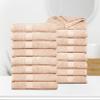 Ample Decor Bath Towels Pack of 16 600 GSM 100% Cotton, Absorbent Soft Premium Quality Machine Washable, Oeko Tex Certified, for Bathroom, Hotel, Spa, Gym, Kitchen - Beige - 30 X 54 Inch view 2