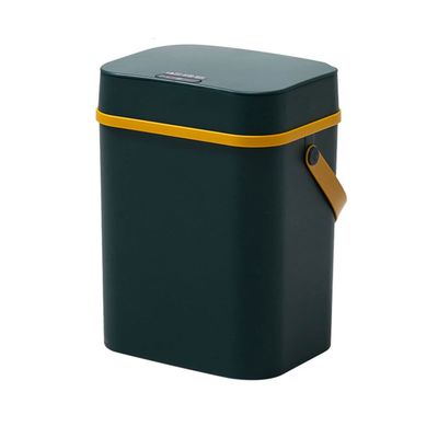 DWLOMHE Plastic Rectangular Trash/Garbage, Trash Bin for Bathroom, Automatic Touchless Infrared Motion Sensor Trash Can Combo Set, for Home Office Indoor Outdoor
