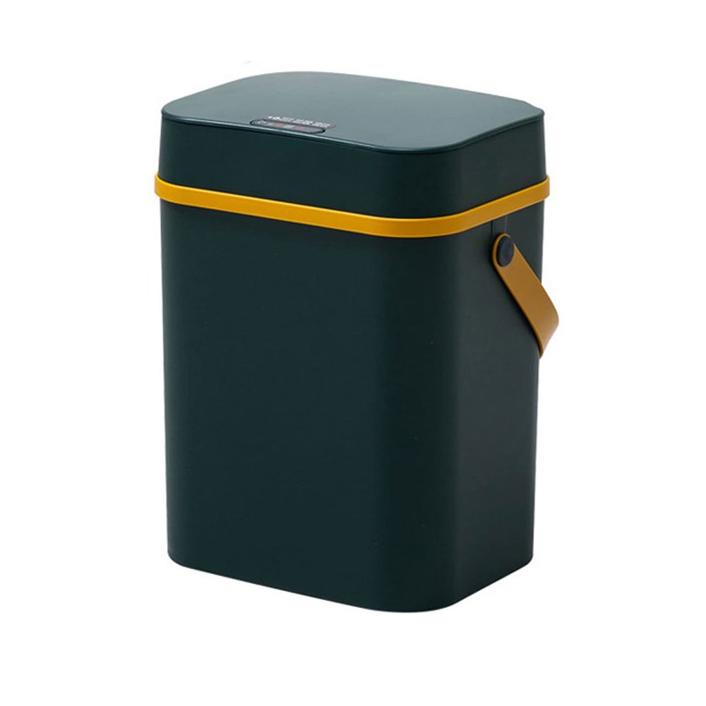 DWLOMHE Plastic Rectangular Trash/Garbage, Trash Bin for Bathroom, Automatic Touchless Infrared Motion Sensor Trash Can Combo Set, for Home Office Indoor Outdoor