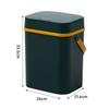 DWLOMHE Plastic Rectangular Trash/Garbage, Trash Bin for Bathroom, Automatic Touchless Infrared Motion Sensor Trash Can Combo Set, for Home Office Indoor Outdoor view 2
