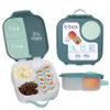b.box Mini Lunch Box Kids | 4.25 Cup Leak Proof Bento Box for Kids Ages 3+ | 3 Compartment Snack Containers, School Lunch Container, Dishwasher Safe, BPA-Free, PFAS-Free - Emerald Forest view 1