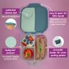 b.box Mini Lunch Box Kids | 4.25 Cup Leak Proof Bento Box for Kids Ages 3+ | 3 Compartment Snack Containers, School Lunch Container, Dishwasher Safe, BPA-Free, PFAS-Free - Emerald Forest view 3